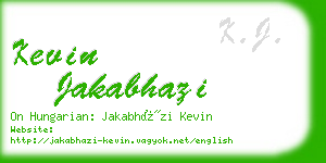 kevin jakabhazi business card